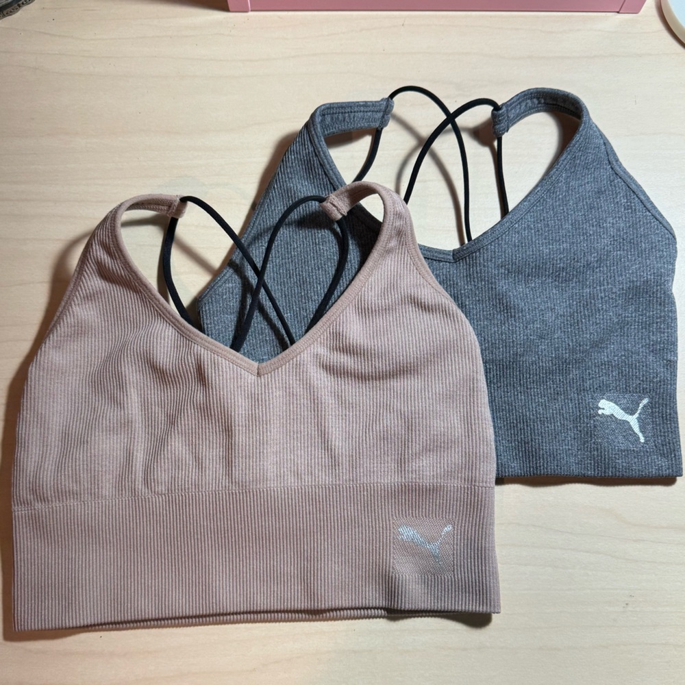 Puma Sport Bra Bundle Small S Pink/Grey